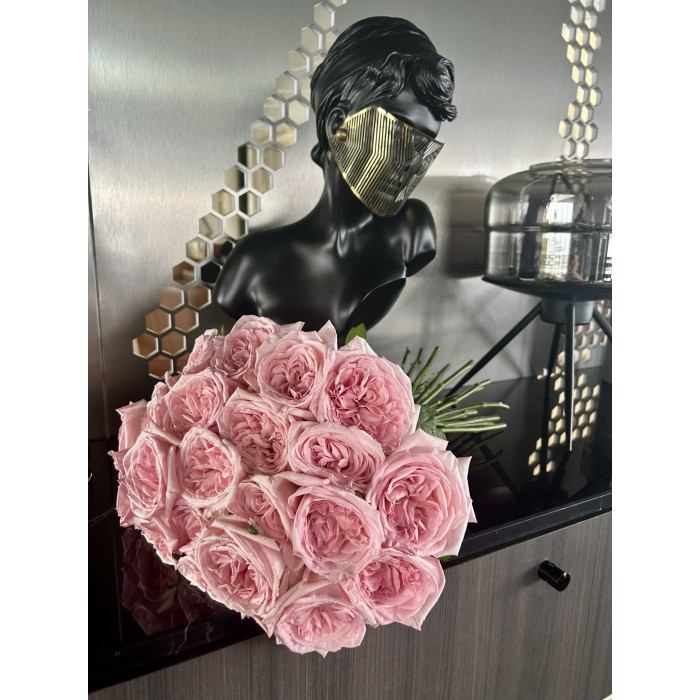 Букет Красотка в Розовом — Букет Из Пионовидных Розовых Роз — нежные букеты на любой случай